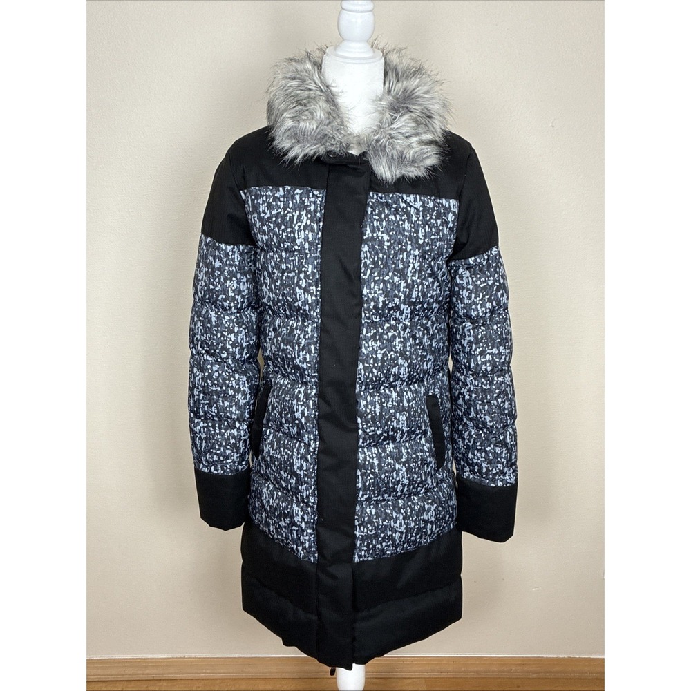 Fabletics Puffer Jacket Waco Winter Long Quilted Coat Size Medium - Has repair